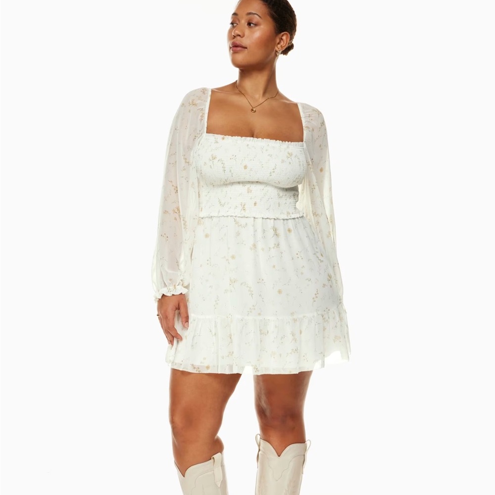 Aritzia Wilfred Tempest Floral Long Sleeve Dress